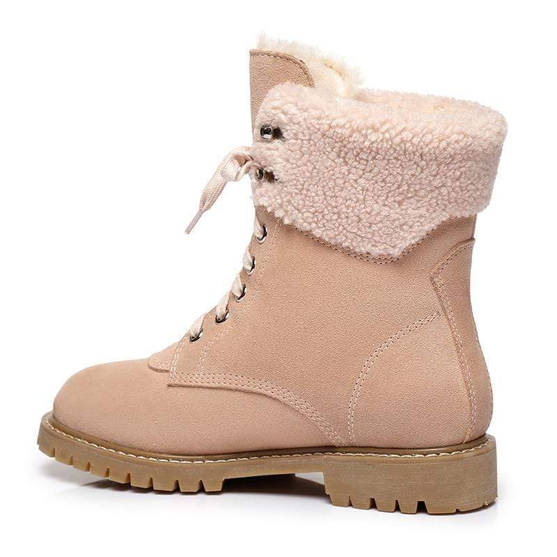 EverUgg UGG Irene fashion boots for women, stylish ankle boots with a sleek leather finish and cozy interior.