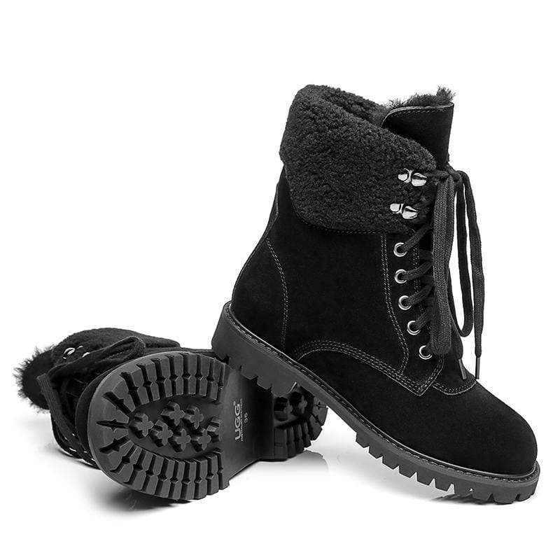 EverUgg UGG Irene fashion women's boots with suede upper, block heel, and stylish design, perfect for casual and chic outfits.