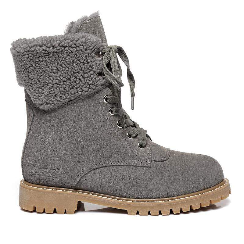 EverUgg Irene fashion boots for women, stylish leather shoes with ankle height and classic design, perfect for casual wear.