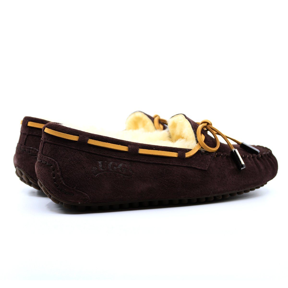 AuSnow UGG Ozsnow Premium Moccasin women's slippers with soft suede exterior and cozy interior, ideal for comfortable indoor wear