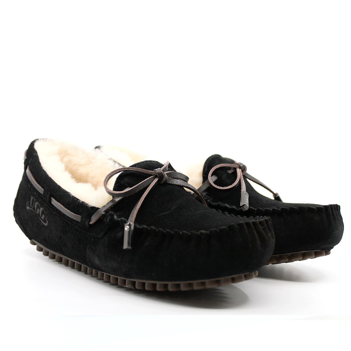 AuSnow UGG Ozsnow Premium Moccasin slippers for women, soft suede design with plush lining, ideal for comfortable indoor wear.