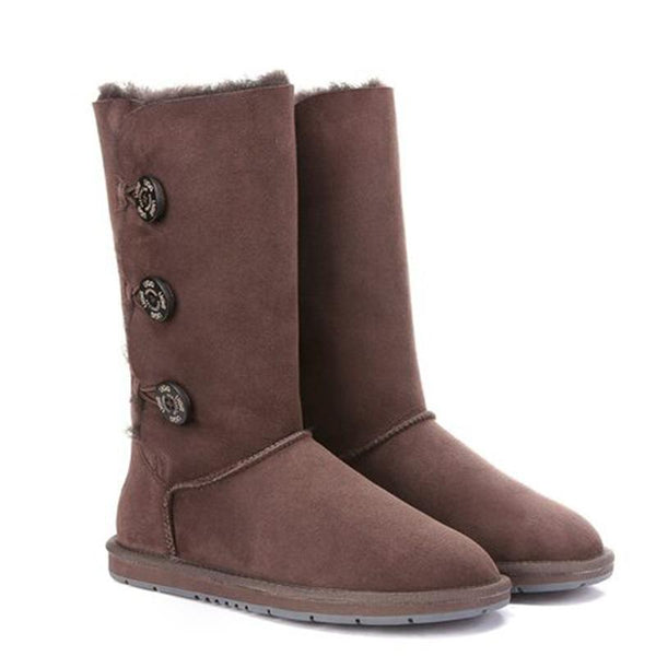 Auzland UGG Premium Classic Tall 3-Button Boots for women, featuring tall design with three-button accents and cozy interior.