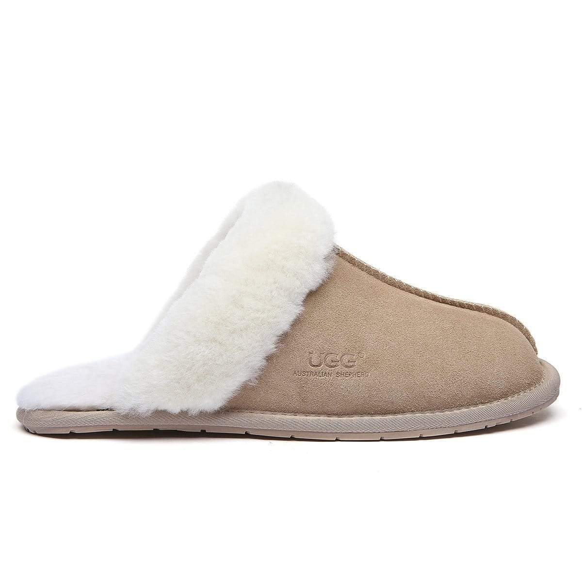 EverUgg UGG Premium Scuff Slippers for women and men, featuring soft, plush interior and casual slip-on design.