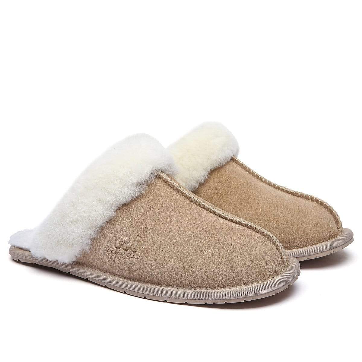 EverUgg UGG Premium Scuff Slippers for women, soft suede slippers with cozy lining and slip-on design.