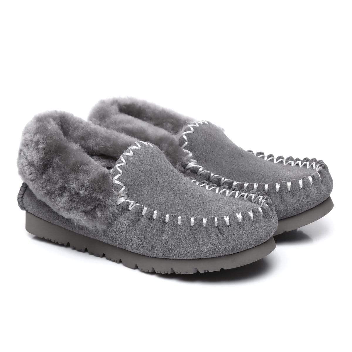 EverUgg UGG Premium Traditional Moccasin slippers for women, featuring soft suede and cozy lining, ideal for indoor comfort.