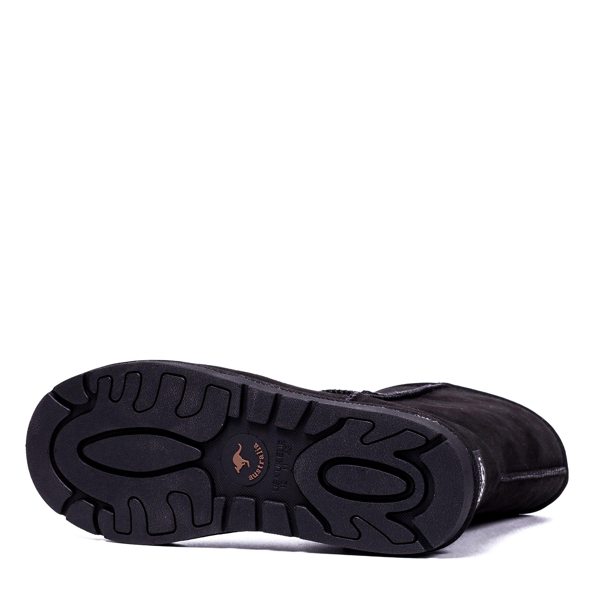 Black UGG Roozee Short Classic Boots for women, showing the cozy interior and sleek exterior of these stylish winter shoes.