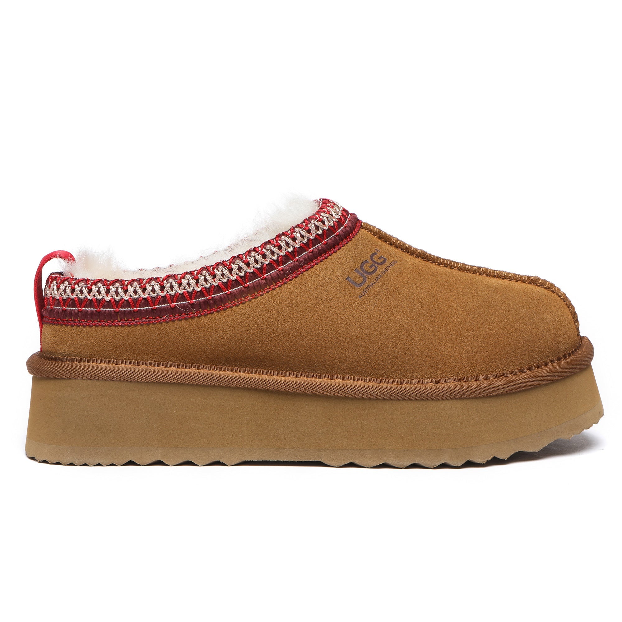 EverUgg Vinny UGG platform slippers with plush lining and suede exterior, designed for comfort and casual wear.