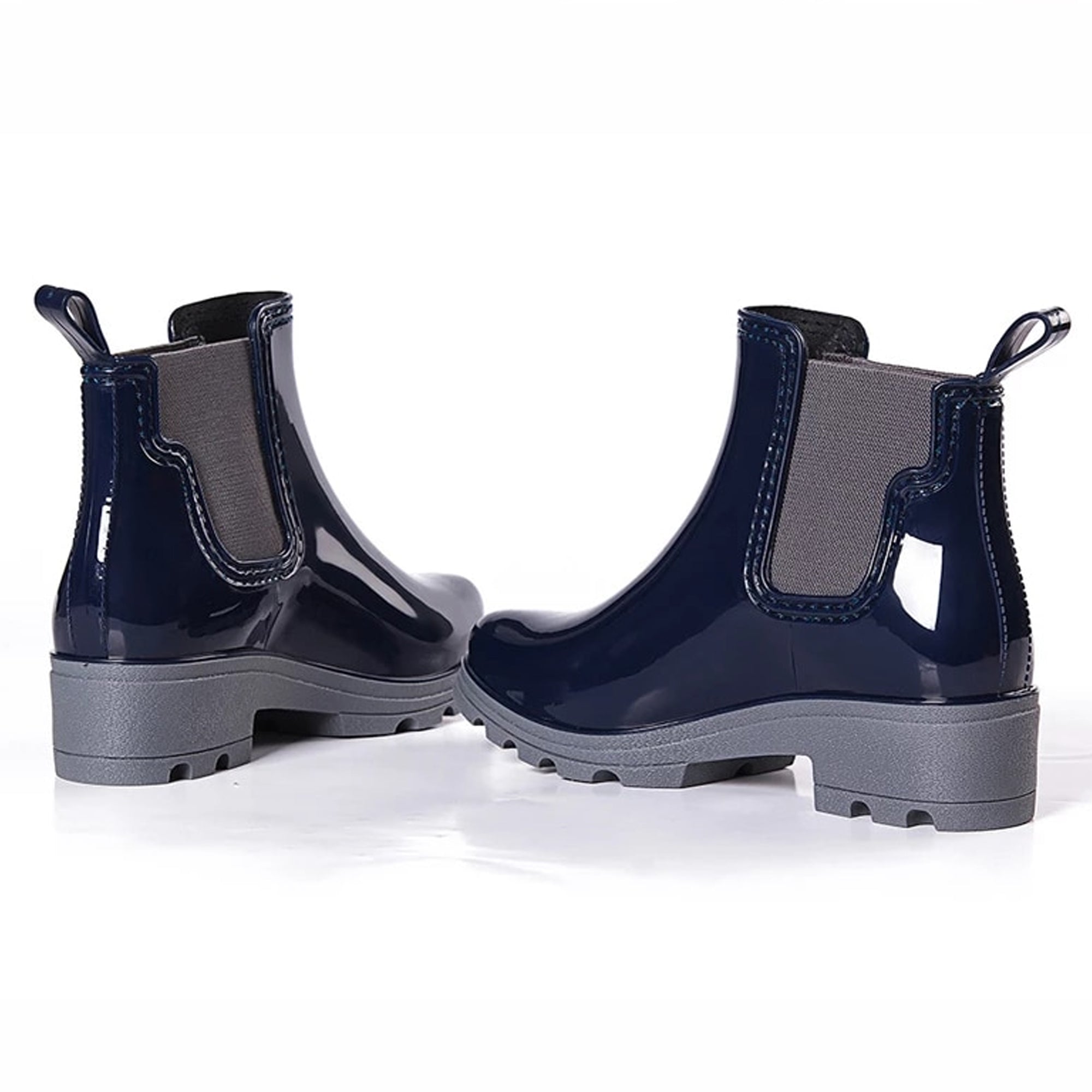 Blue Vivien waterproof UGG rain boots for women by Snuggyz, stylish and durable fashion boots ideal for rainy weather.