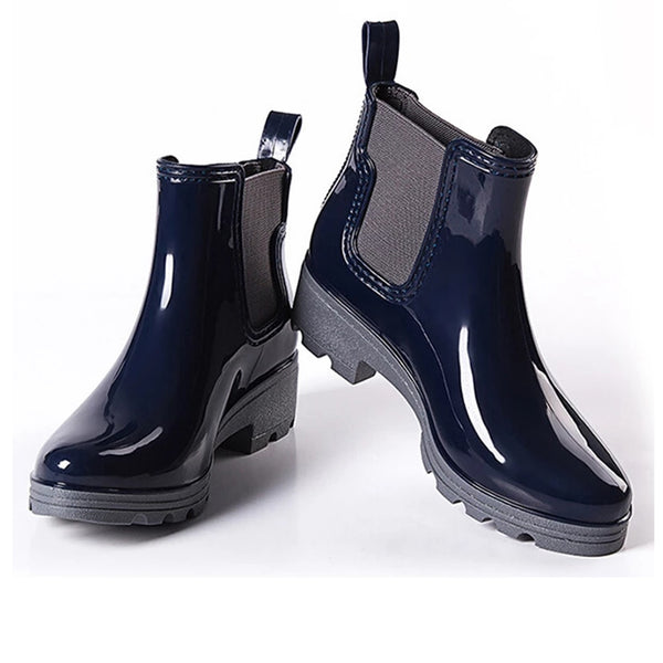 Blue Vivien Waterproof UGG rain boots for women by Snuggyz, stylish fashion footwear with waterproof design.
