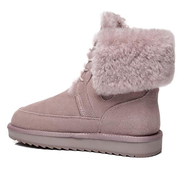EverUgg winter fashion lace-up boots for women with faux fur lining and stylish design, showcased on a neutral background.